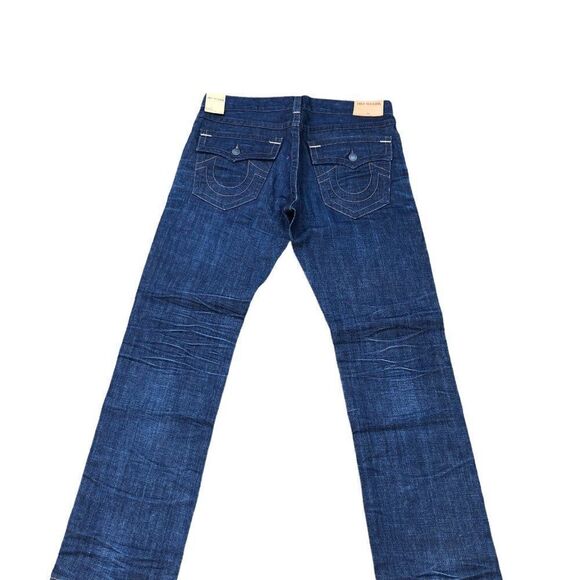 Brand New True Religion Jeans Size 34 RICKY Relaxed Straight Blue - Picture 8 of 11